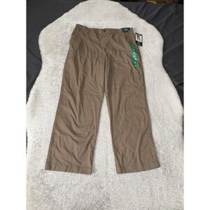 New GH Bass Womens Tan Chino Ankle‎ Pants Size 12 High Waist Straight